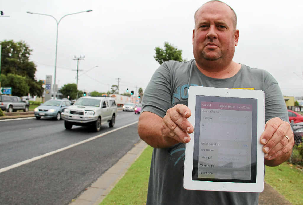 FANTASTIC APP: Andrew Gale is a big fan of the new Southern Downs Regional Council app that lets residents report pot holes with a push of a button.